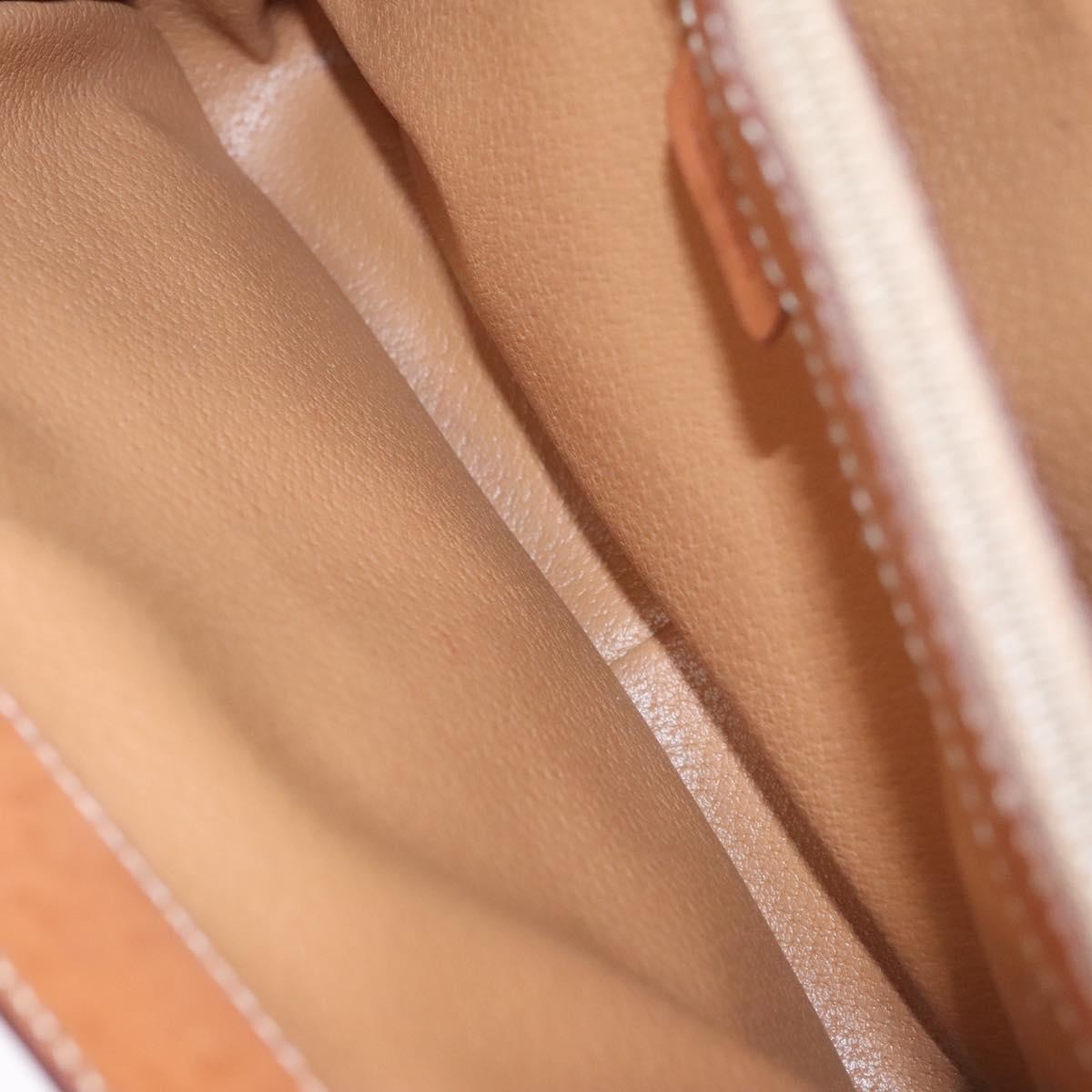 Celine Vintage Convertible Top Handle Bag Macadam Coated Canvas, WHITE, CANVAS, Handbag