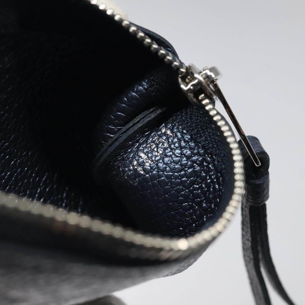 Louis Vuitton Pochette Clés Monogram Empreinte, NAVY, LEATHER, Wallets