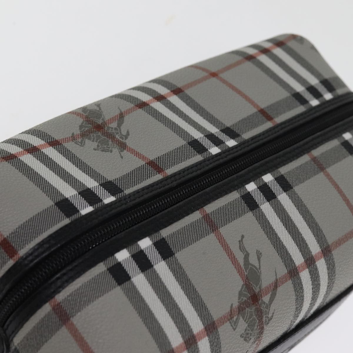 Burberry Nova check Pochette Canvas, GRAY, CANVAS, Clutche & pouche