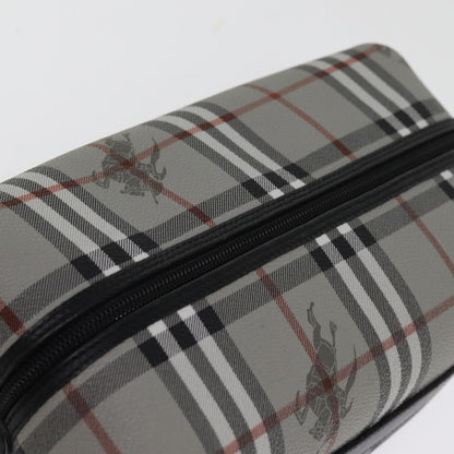 Burberry Nova check Pochette Canvas, GRAY, CANVAS, Clutche & pouche