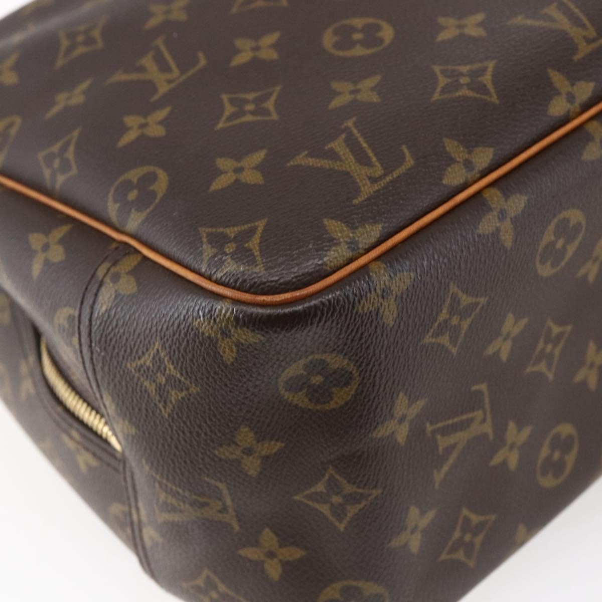 Louis Vuitton Deauville Handbag Monogram Canvas, BROWN, CANVAS, Handbag