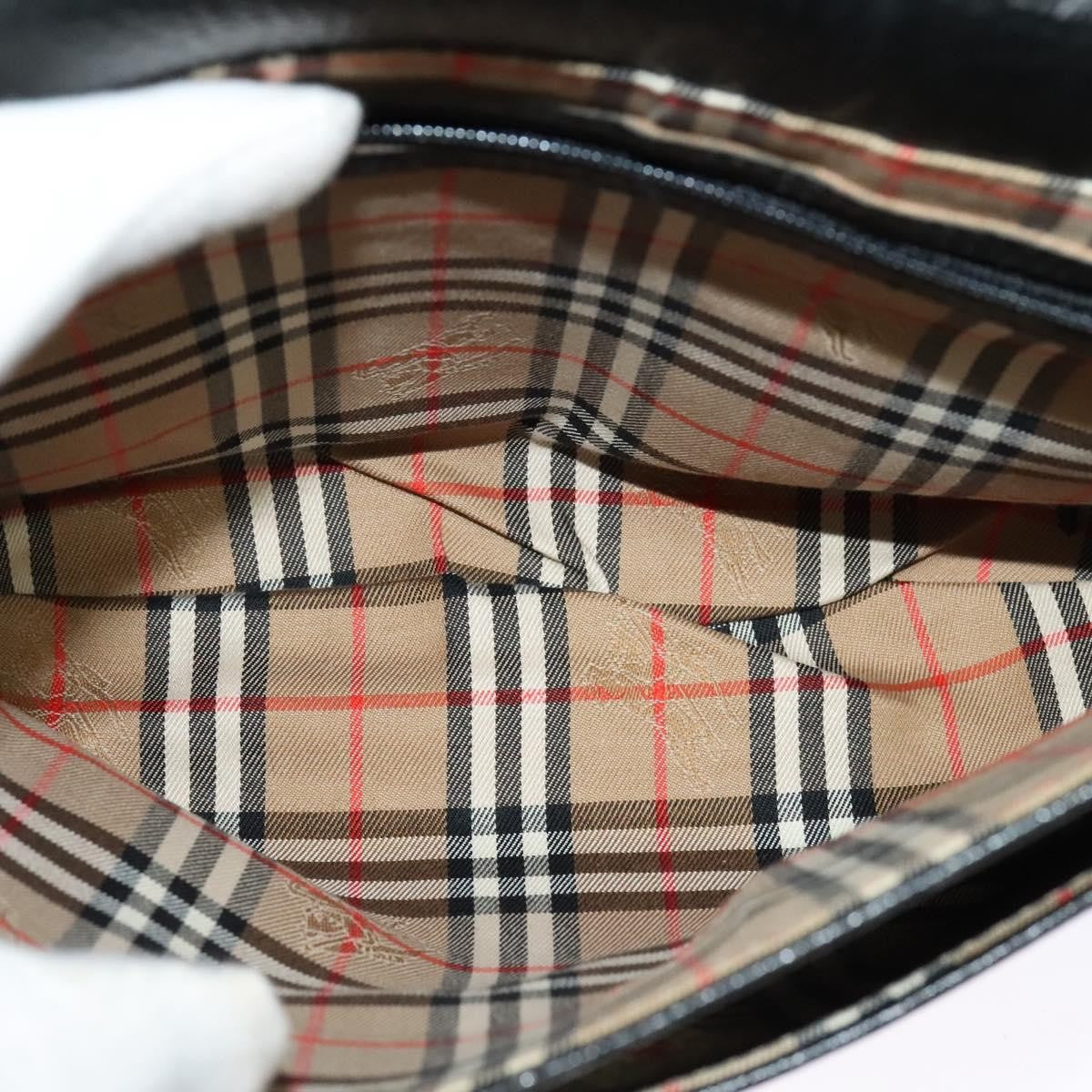 Burberry Vintage Crossbody Bag Leather, BLACK, LEATHER, Shoulder bag