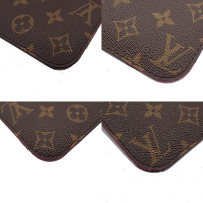 Louis Vuitton Neverfull Pochette Monogram Canvas, BROWN, CANVAS, Tote bag
