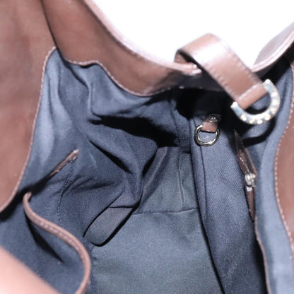 Bvlgari Chandra Hobo Leather, BROWN, LEATHER, Handbag