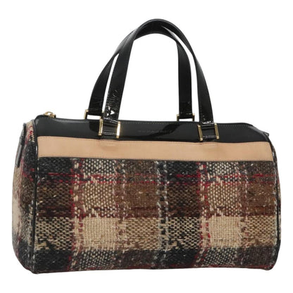 Burberry Nova Check Handbag Wool, BEIGE, WOOL, Handbag