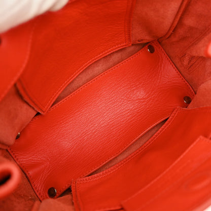 Balenciaga Papier A6 Zip Around Classic Studs Bag Leather, RED, LEATHER, Tote bag