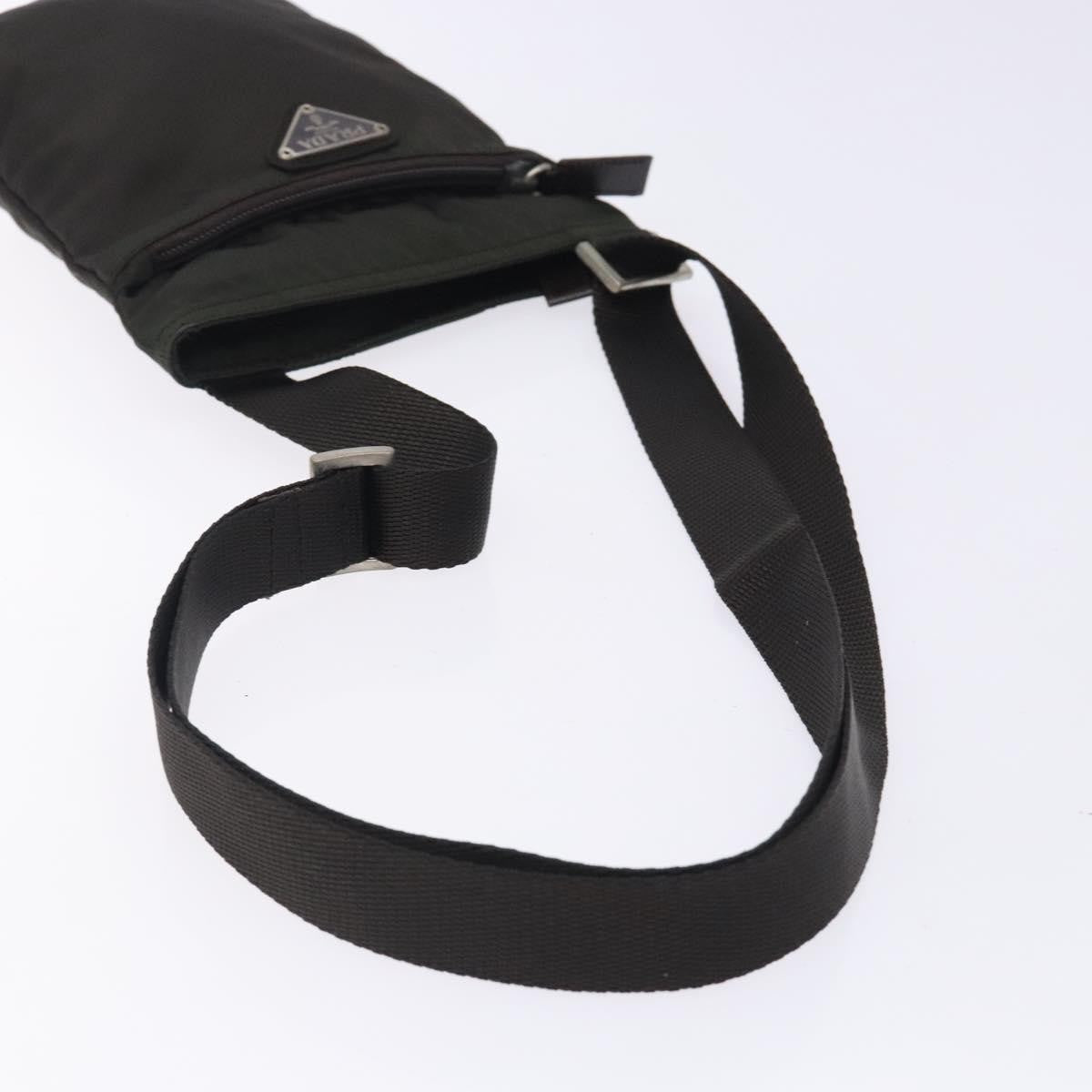 Prada Flat Messenger Bag Tessuto, KHAKI, NYLON, Shoulder bag