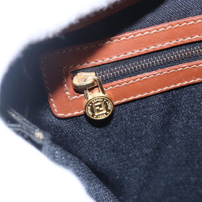 Fendi Vintage Pequin Convertible Boston Bag Coated Canvas, BROWN, CANVAS, Handbag