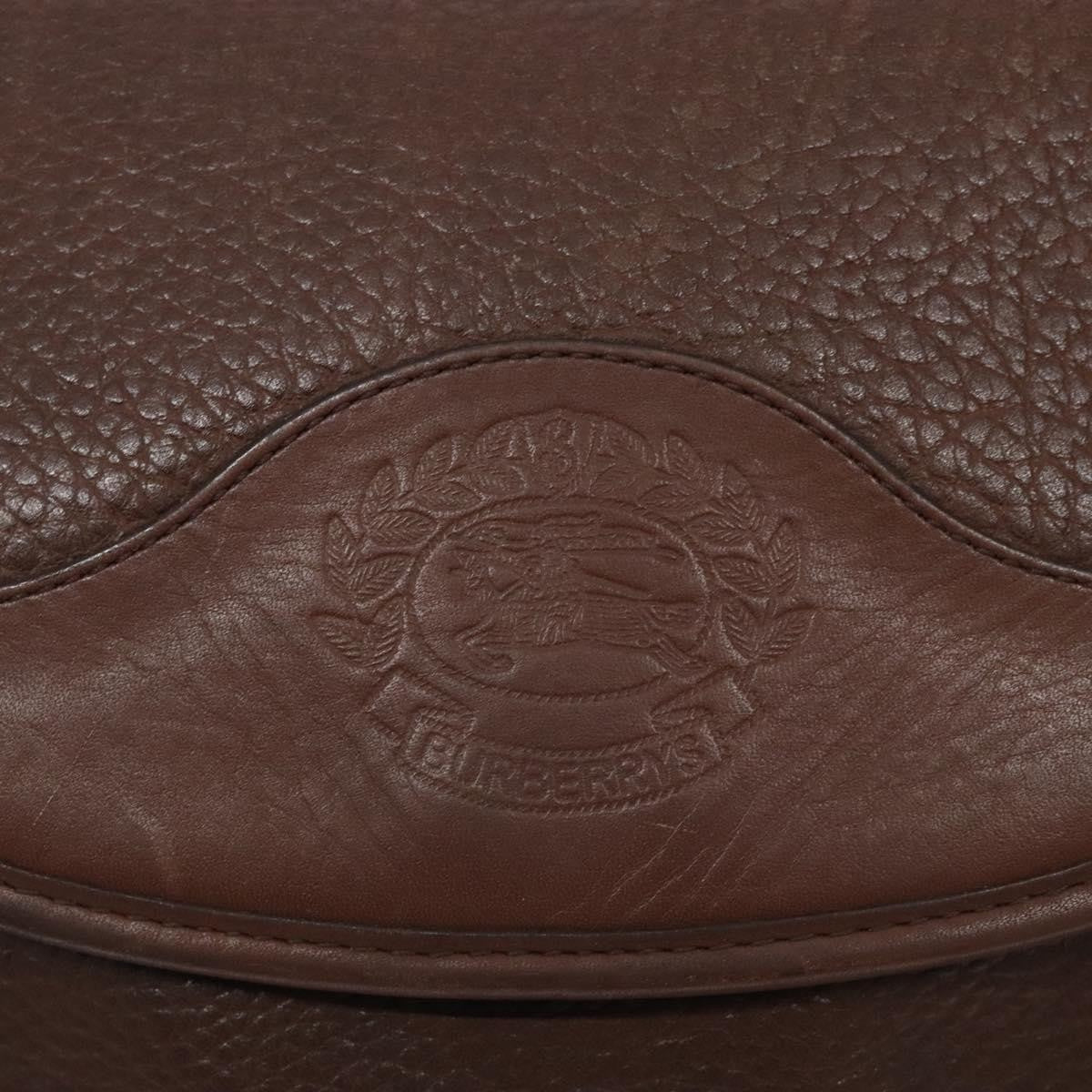 Burberry Flap Shoulder Bag Leather, BROWN, LEATHER, Shoulder bag