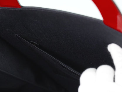 Chanel Vintage Portrait Tote Printed Leather and Quilted Patent, BLACK, PATENT_LEATHER, Tote bag