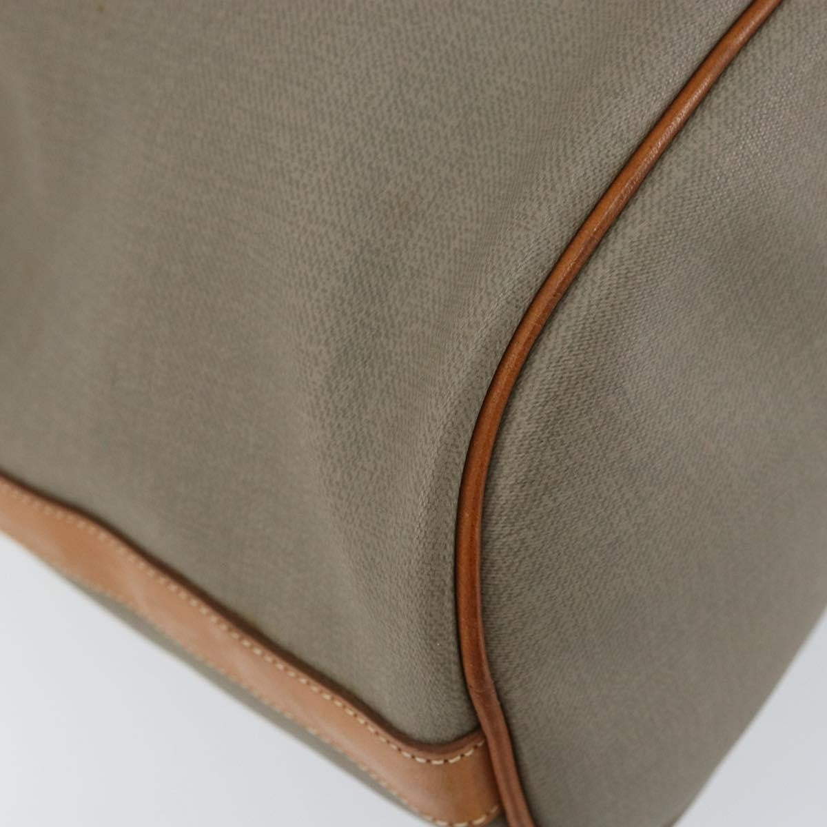 Christian Dior Drawstring Shoulder Bag Canvas and Leather, GRAY, CANVAS, Shoulder bag