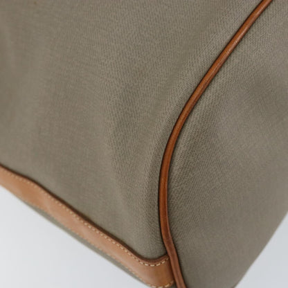 Christian Dior Drawstring Shoulder Bag Canvas and Leather, GRAY, CANVAS, Shoulder bag