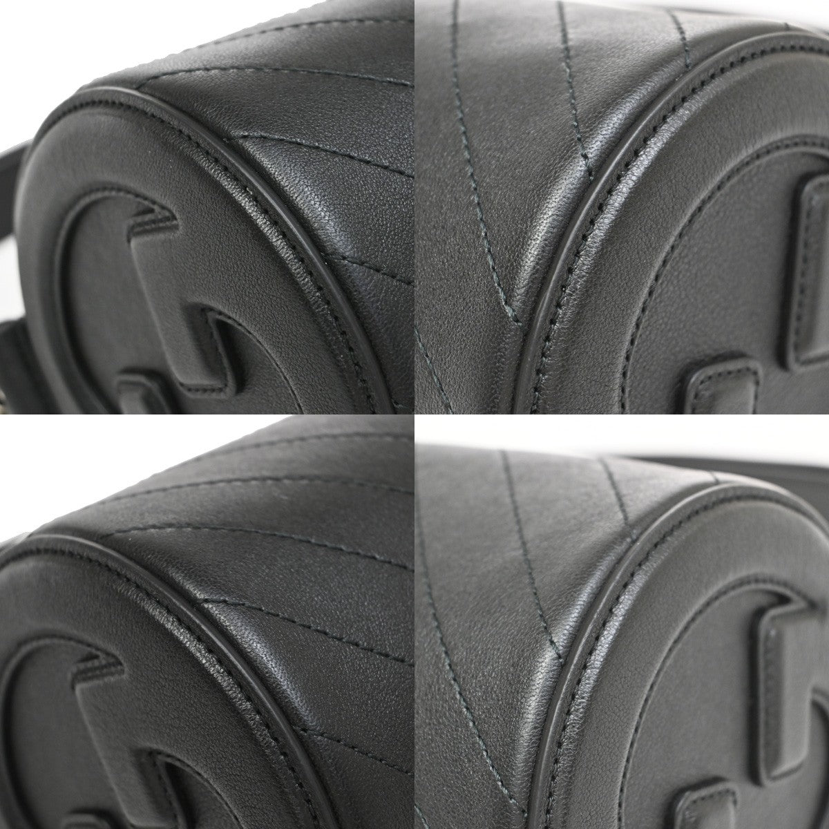 Gucci Blondie Interlocking GG Shoulder Bag Leather, BLACK, LEATHER, Shoulder bag