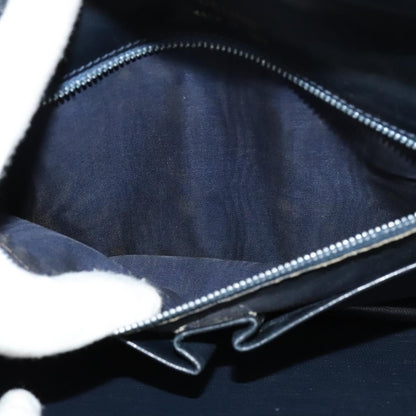 Celine Envelope Shoulder Bag Leather, NAVY, LEATHER, Shoulder bag