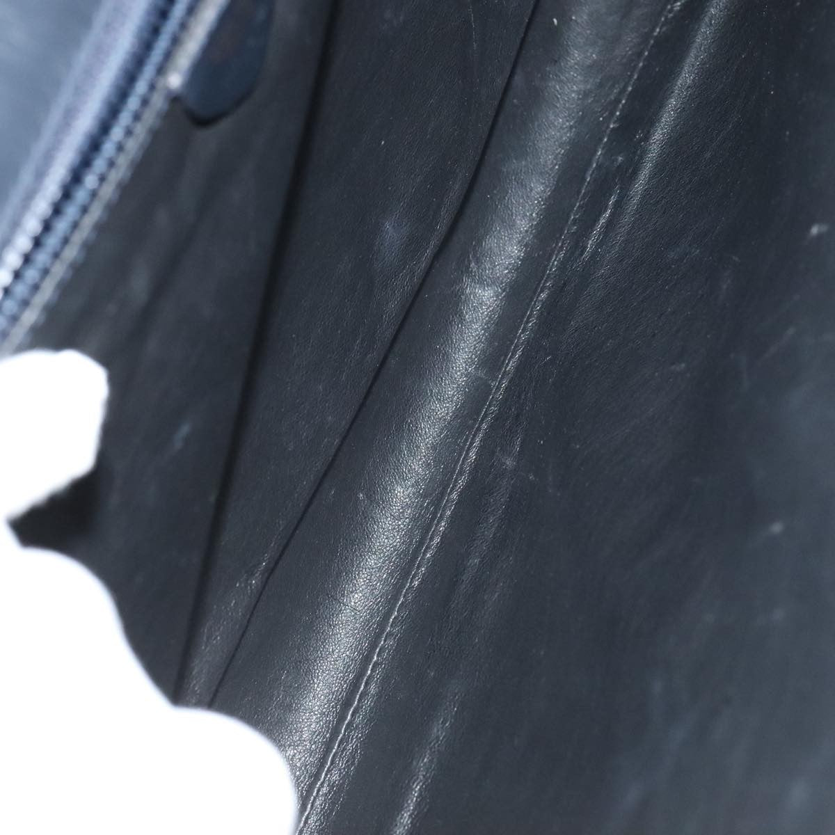 Celine Vintage Circle Logo Crossbody Bag Leather, NAVY, LEATHER, Crossbody bag