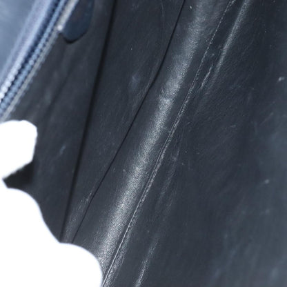 Celine Vintage Circle Logo Crossbody Bag Leather, NAVY, LEATHER, Crossbody bag