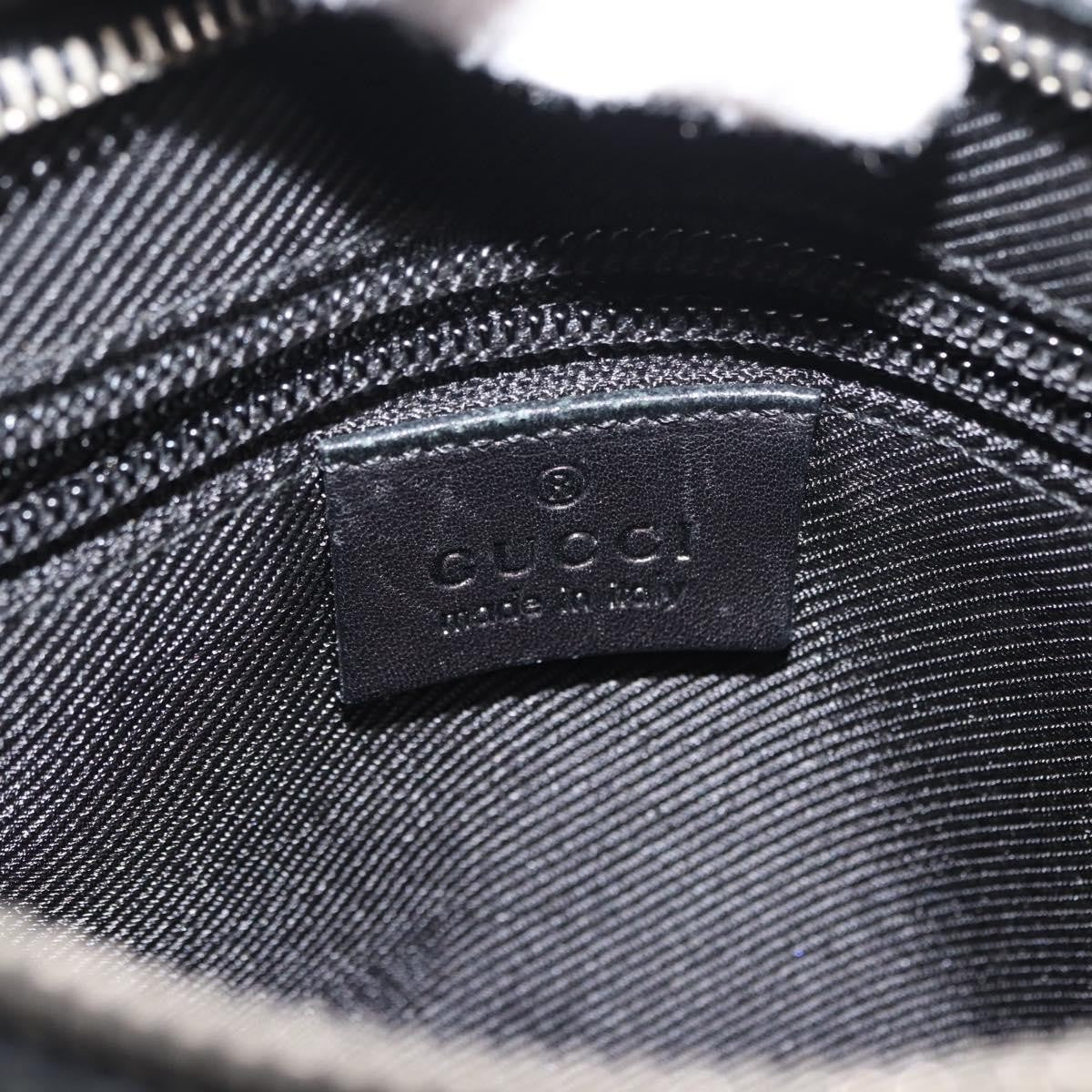 Gucci Vintage Flat Messenger Bag Nylon and Leather, BLACK, NYLON, Shoulder bag