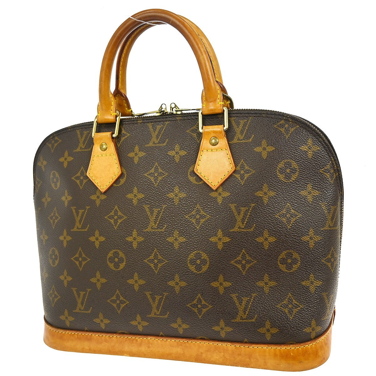 Louis Vuitton Alma Handbag Monogram Canvas, BROWN, CANVAS, Handbag