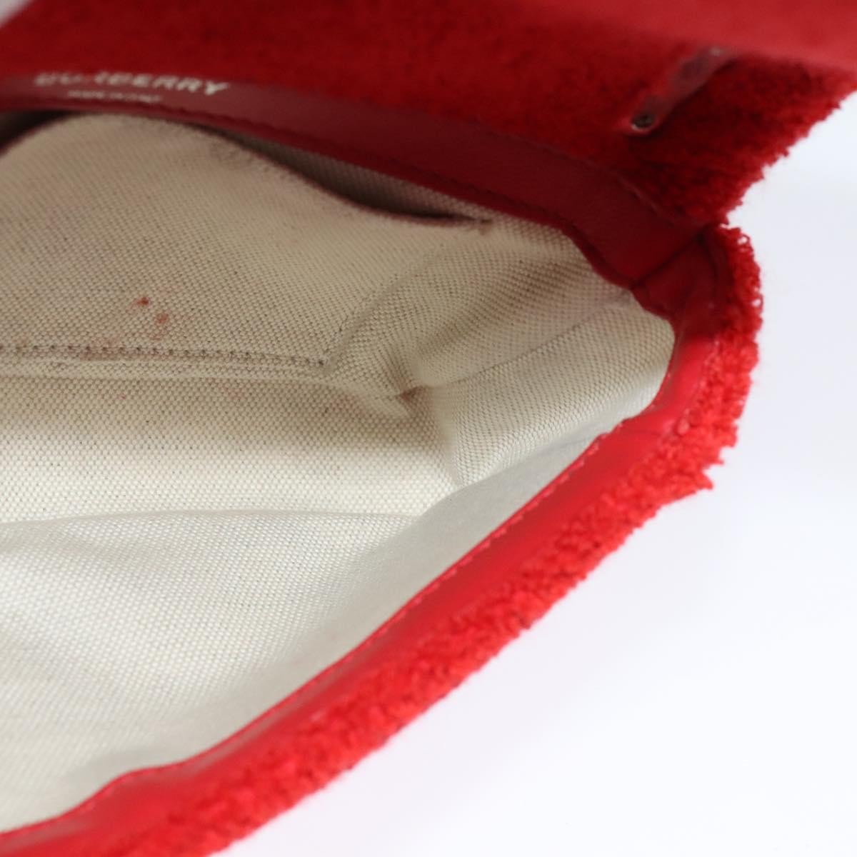 Burberry Lola Shoulder Bag Pile, RED, COTTON, Shoulder bag