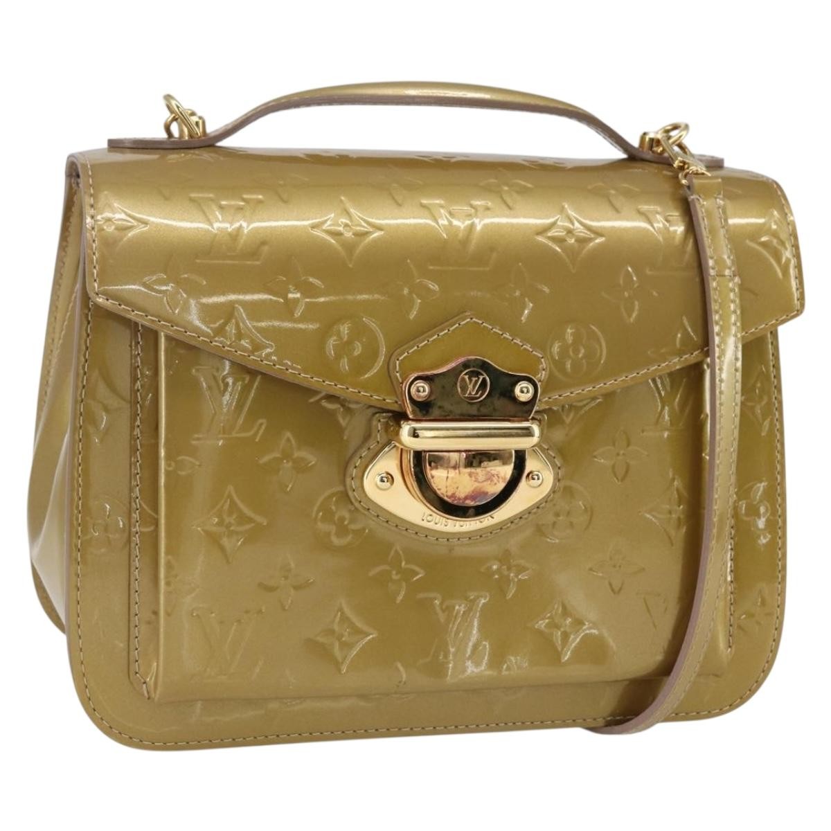 Louis Vuitton Mirada Handbag Monogram Vernis, BEIGE, PATENT_LEATHER, Handbag