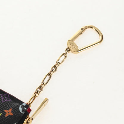 Louis Vuitton Pochette clés NM Monogram Multicolor Canvas, BLACK, CANVAS, Wallets