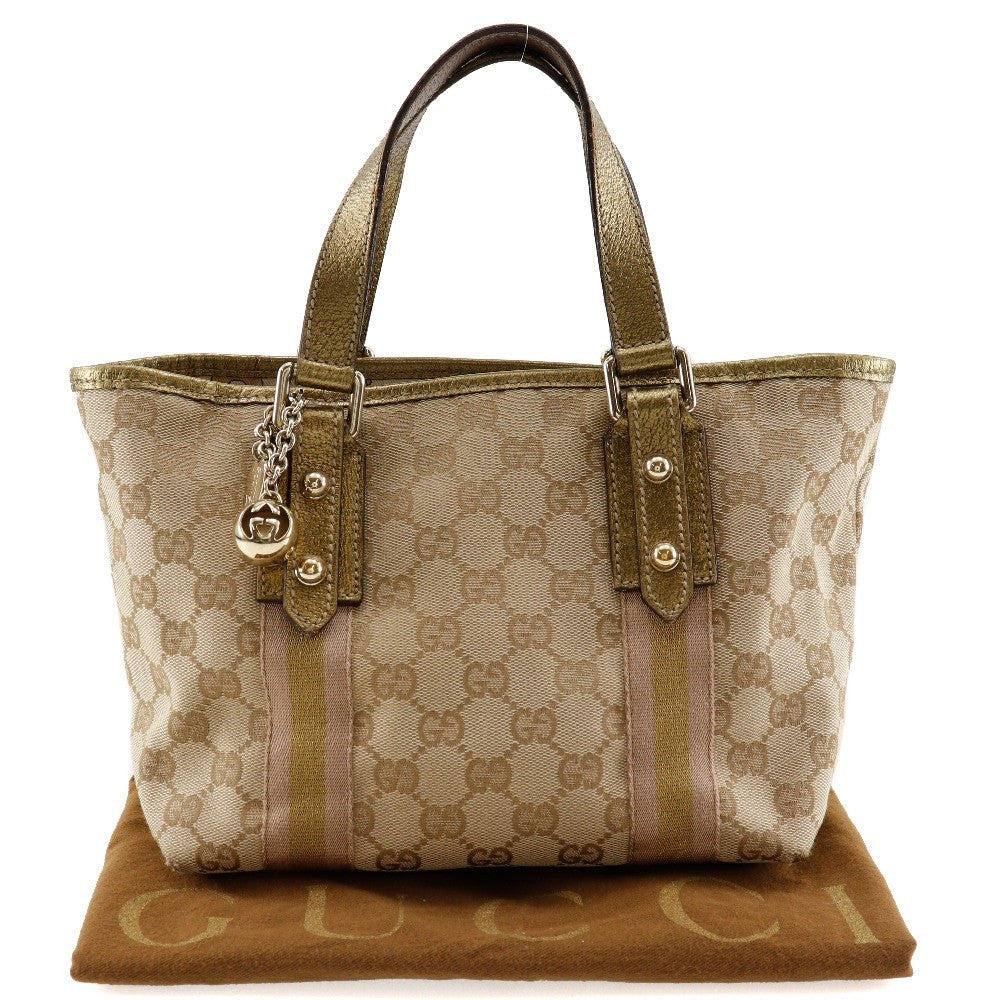 Gucci Belted Tote GG Coated Canvas, BROWN, CANVAS, Handbag