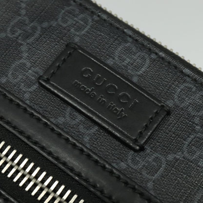 Gucci Web Strap Front Zip Messenger Bag GG Coated Canvas, BLACK, CANVAS, Crossbody bag