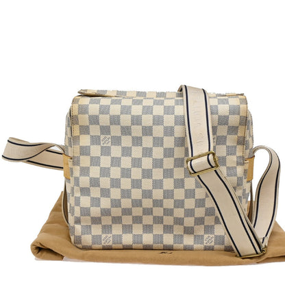 Louis Vuitton Naviglio Handbag Damier, WHITE, CANVAS, Shoulder bag