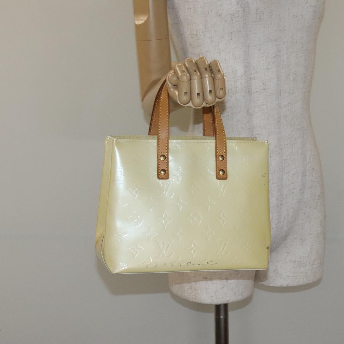 Louis Vuitton Reade Handbag Monogram Vernis, BEIGE, PATENT_LEATHER, Handbag