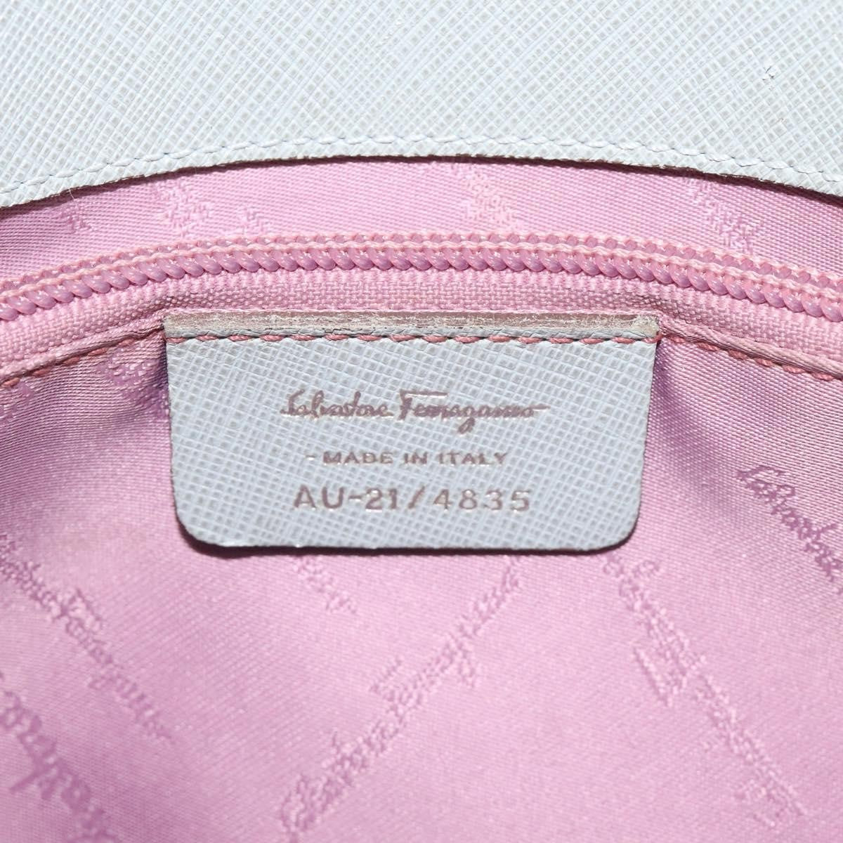 Salvatore Ferragamo Gancini Shoulder Bag Leather, BLUE, LEATHER, Shoulder bag