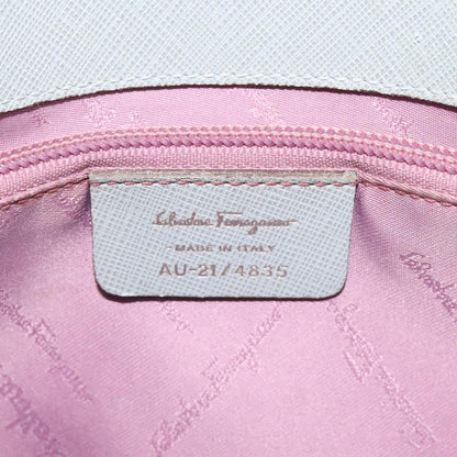 Salvatore Ferragamo Gancini Shoulder Bag Leather, BLUE, LEATHER, Shoulder bag