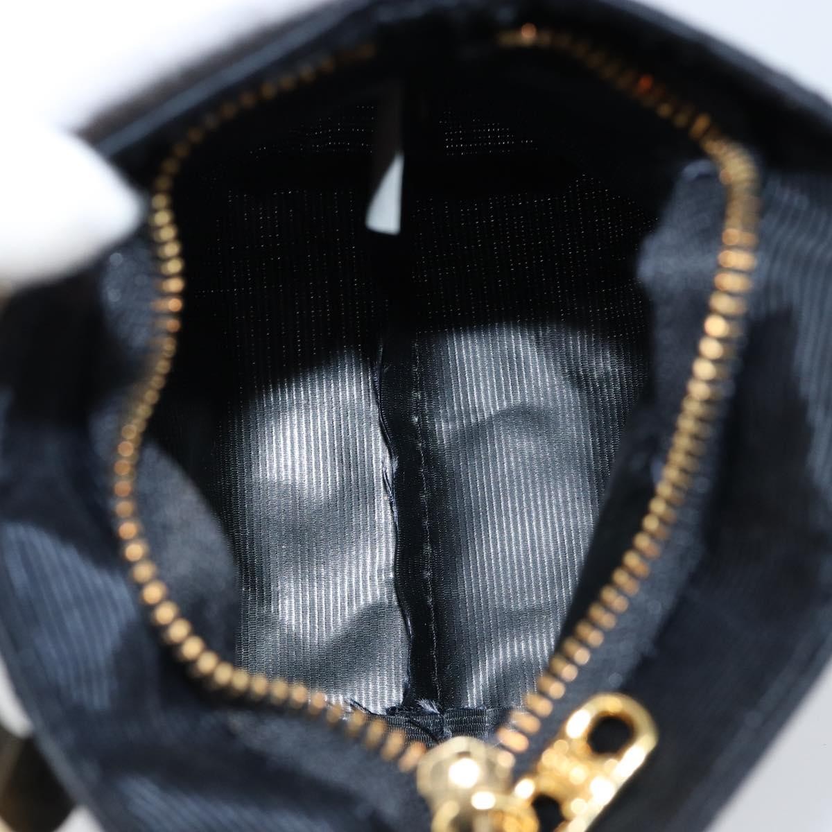 Celine Circle Logo Pouch Nylon, BLACK, NYLON, Clutche & pouche