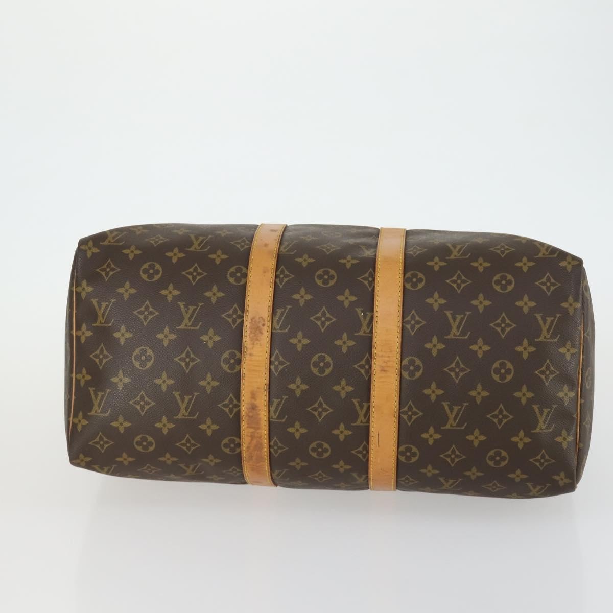Louis Vuitton Keepall Bag Monogram Canvas, BROWN, CANVAS, Travel bag
