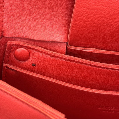 Bottega Veneta Cassette Belt Bag Maxi Intrecciato Leather, Red, Leather, Clutch