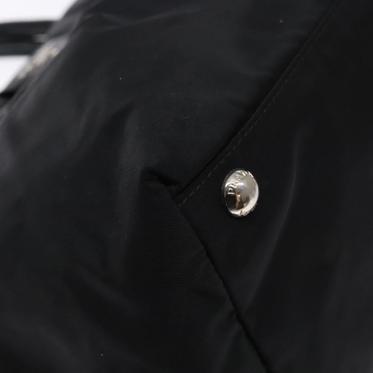 Prada Bow Tote Tessuto with Leather, BLACK, NYLON, Tote bag