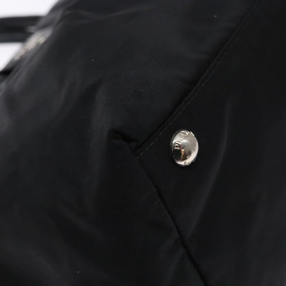 Prada Bow Tote Tessuto with Leather, BLACK, NYLON, Tote bag