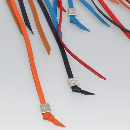 Loewe Anagram Bag Charm Key Holder Metal with Leather, MULTICOLOUR, LEATHER, Charms and Keychains