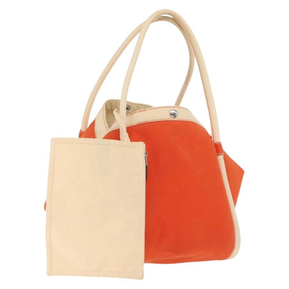 Hermes Lindy de Plage Tote Toile, Orange, Canvas, Tote Bag