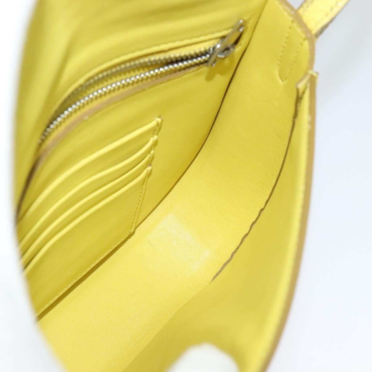 Celine Trotteur Crossbody Bag Grainy Leather, YELLOW, LEATHER, Crossbody bag