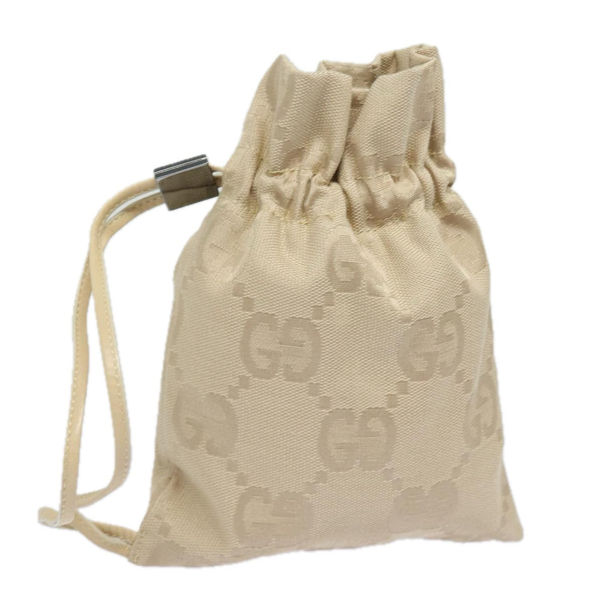 Gucci GG canvas pouch Canvas, BEIGE, CANVAS, Clutche & pouche
