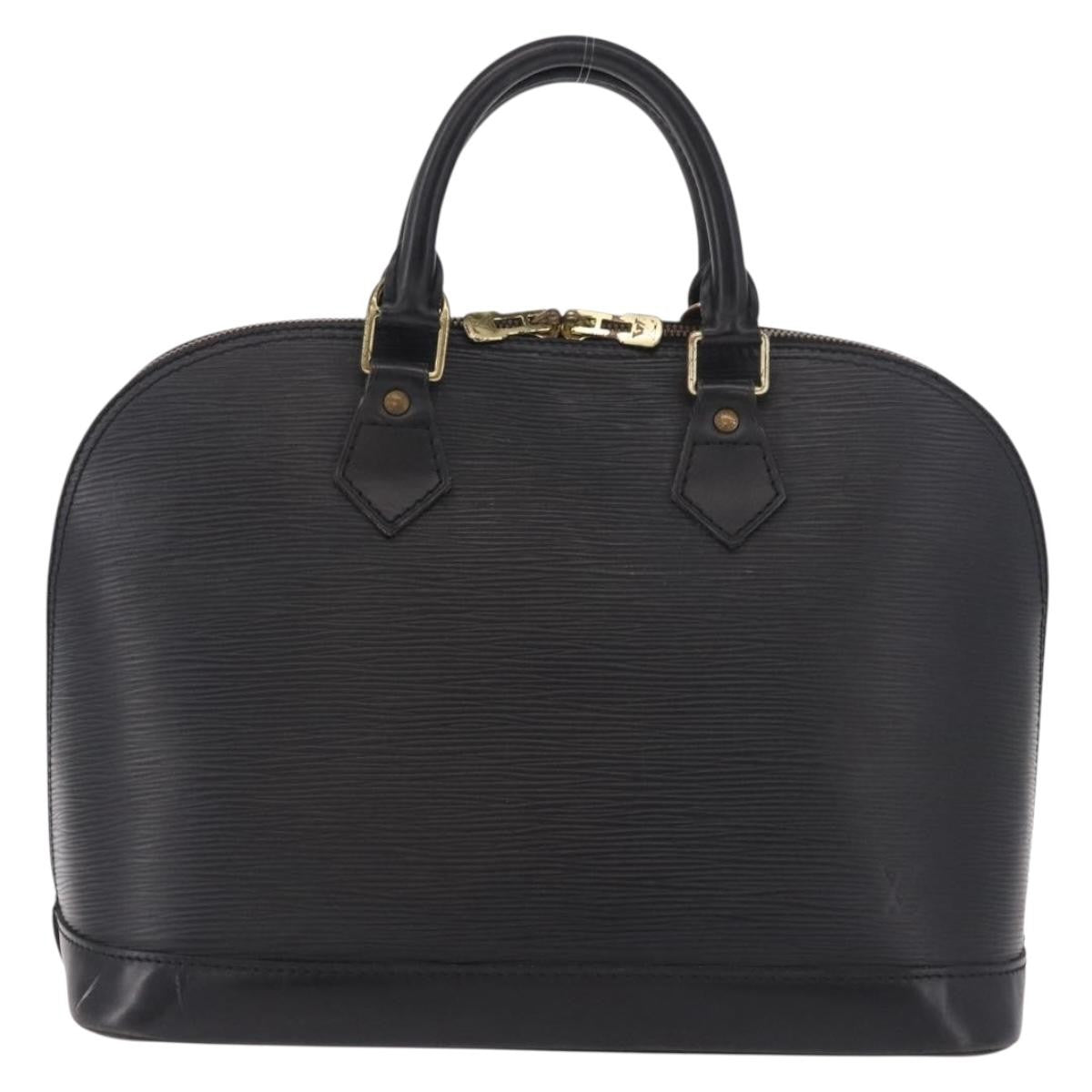 Louis Vuitton Alma Handbag Epi Leather, Black, Leather, Handbag
