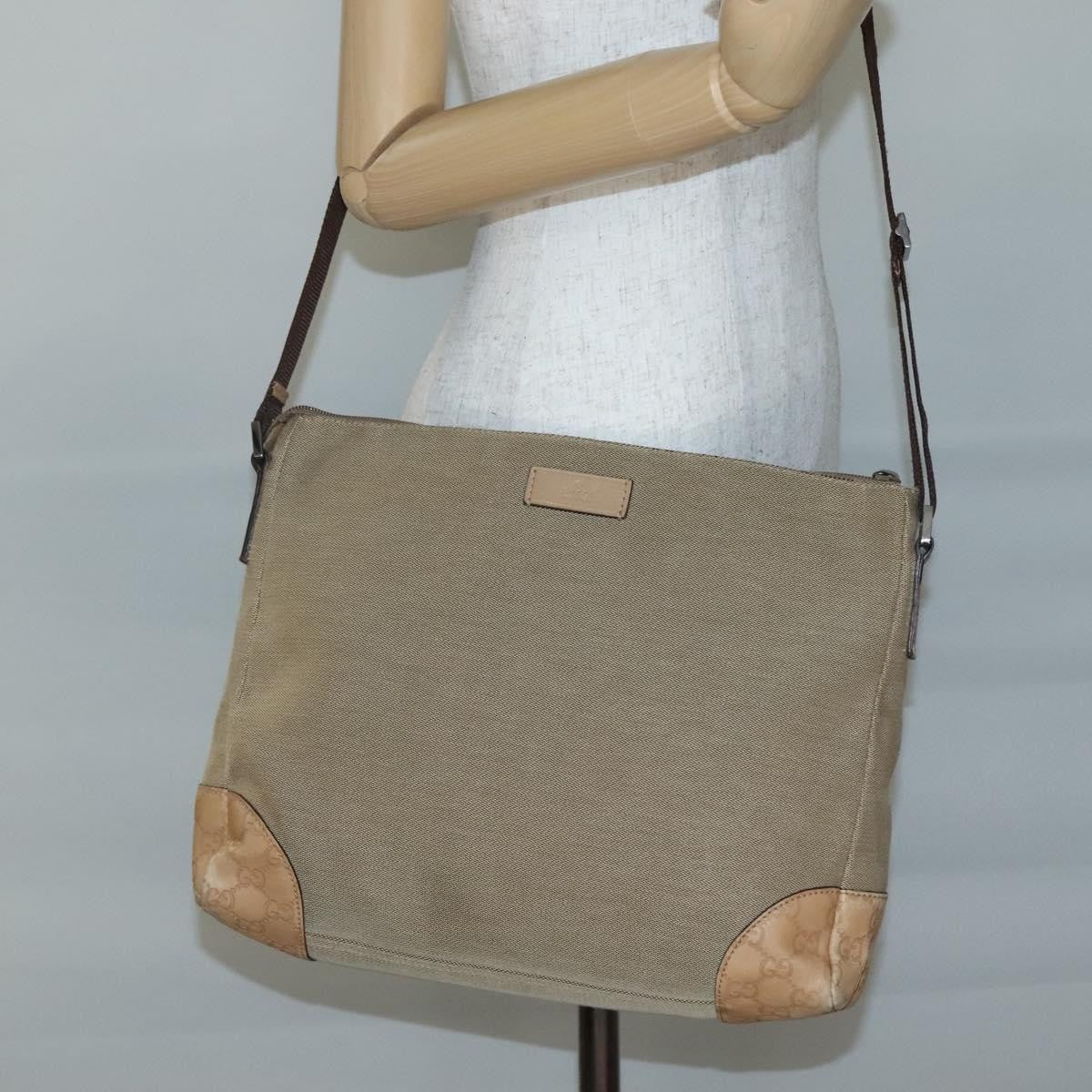 Gucci Original Messenger GG Canvas, BEIGE, CANVAS, Shoulder bag
