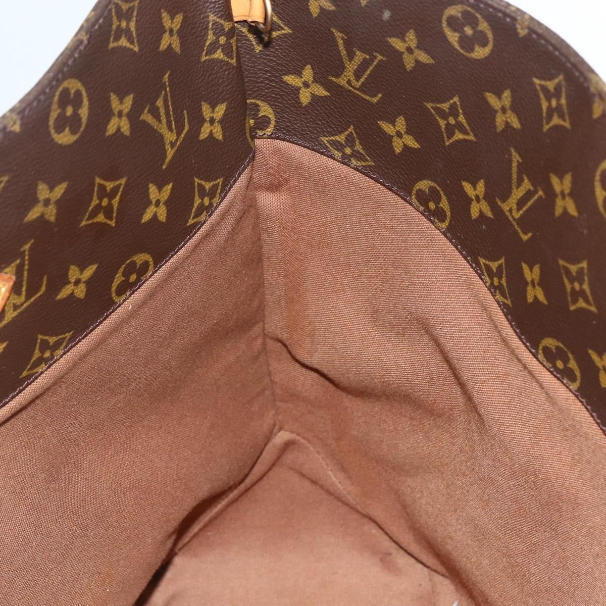 Louis Vuitton Shopping Sac Handbag Monogram Canvas, BROWN, CANVAS, Tote bag