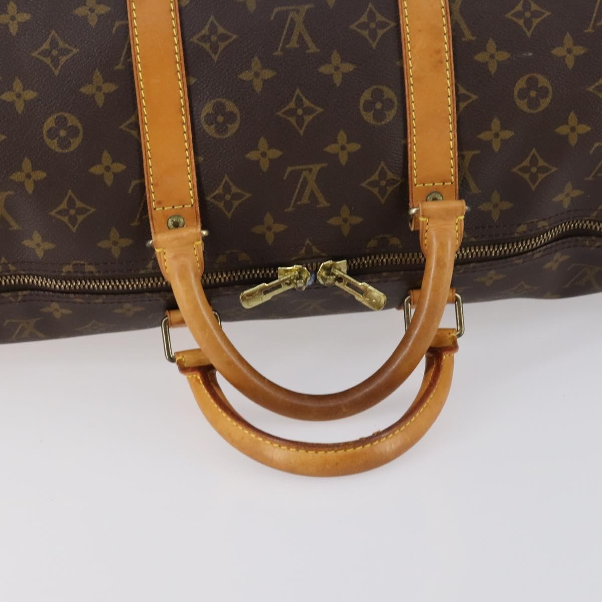 Louis Vuitton Keepall Bandouliere Bag Monogram Canvas, BROWN, CANVAS, Travel bag