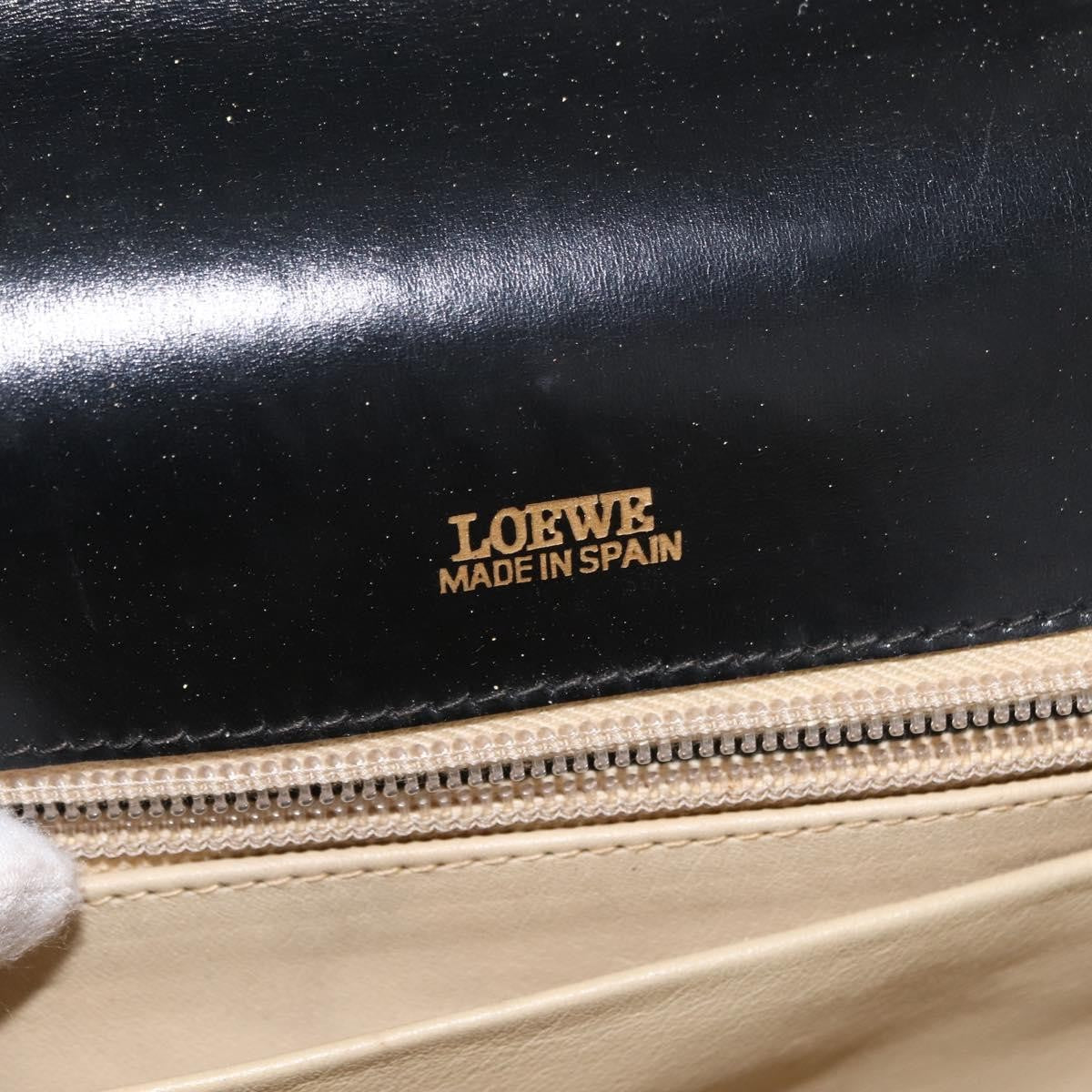 Loewe Anagram handbag Leather, BLACK, LEATHER, Handbag