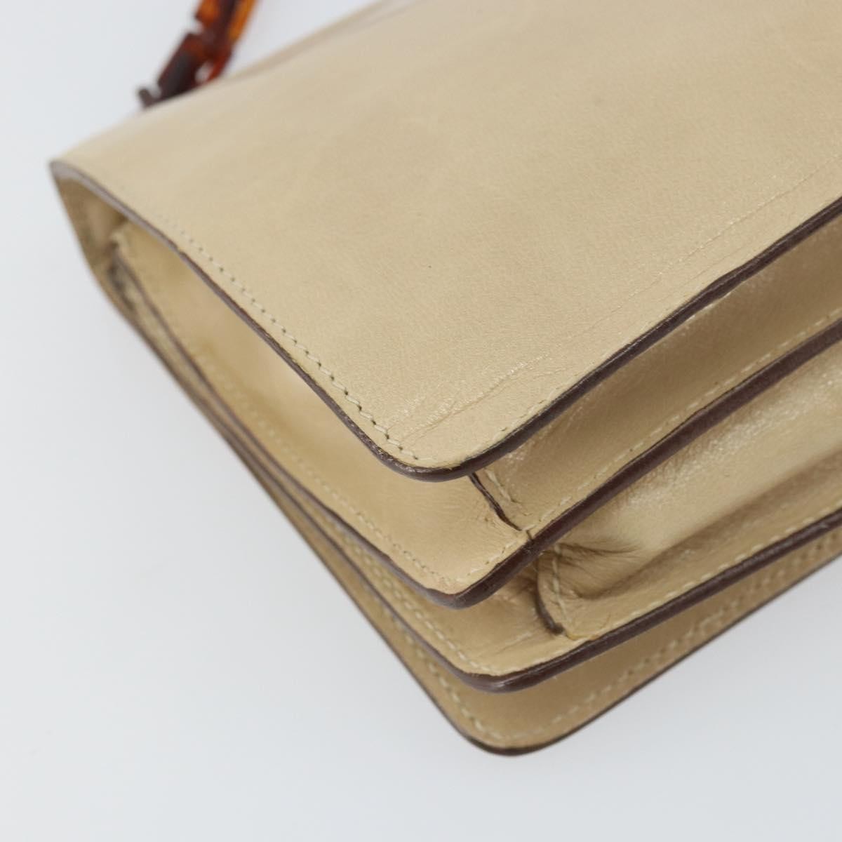 Prada Flap Shoulder Bag Leather, BEIGE, LEATHER, Shoulder bag