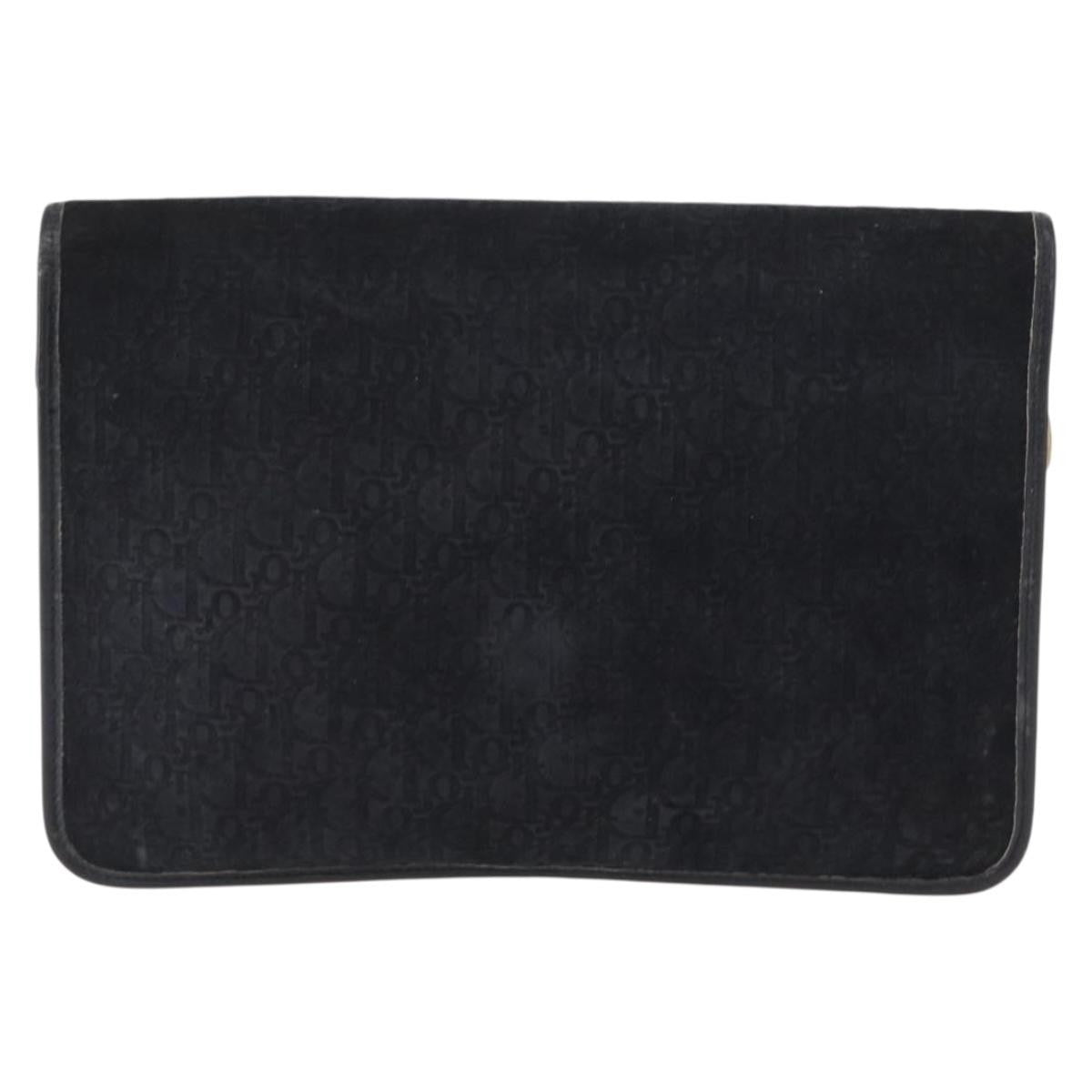 Christian Dior Vintage Trotter Pouch Diorissimo Canvas, BLACK, CANVAS, Clutche & pouche