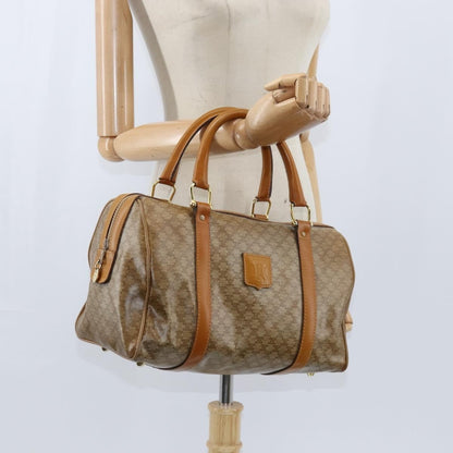 Celine Vintage Duffle Bag Macadam Coated Canvas, BEIGE, CANVAS, Handbag