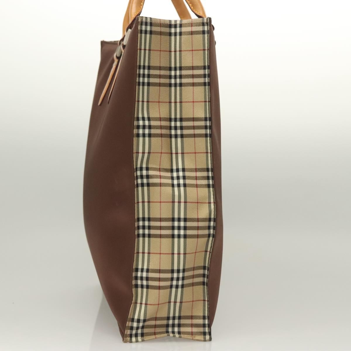 Burberry Nova Check Tote Nylon, BROWN, NYLON, Tote bag