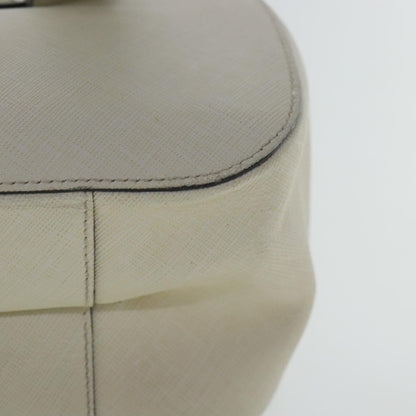 Salvatore Ferragamo Gancini handbag Leather, WHITE, LEATHER, Shoulder bag